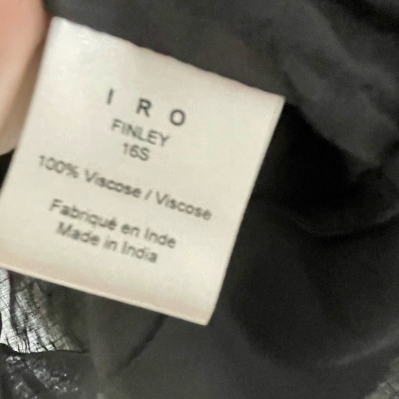 IRO Black Lace Up Boho Ruffle Finley Blouse. Size XS - Picture 9 of 11